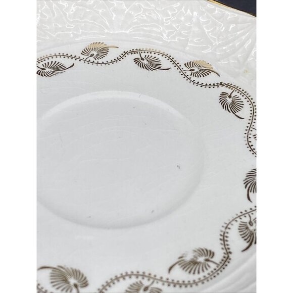 Royal China Tea Saucer & Bowl Set 22K Gold Trim Sebring Ohio Pattern 3007 - Picture 16 of 16